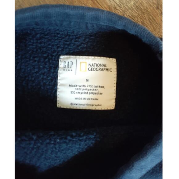 GAP X National Geographic Grizzly Bear Novelty Sweatshirt M Blue - Picture 4 of 5